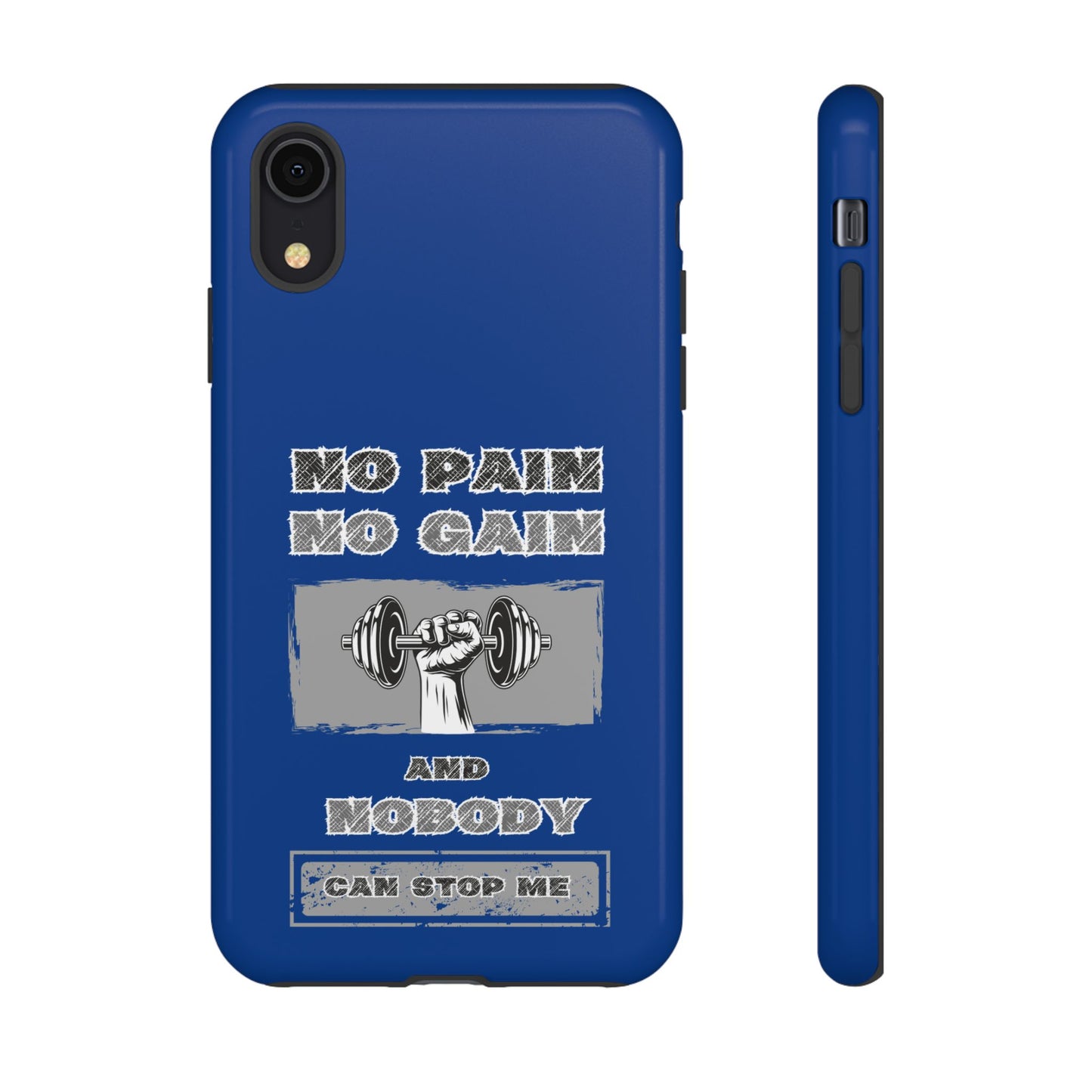 NO Pain No Gain Phone Cases Blue