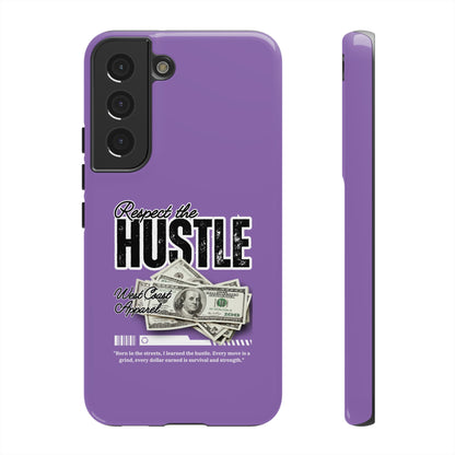 Respect the Hustle with Money Tough Cases I Phone Google Pixel Samsung Galaxy Light Purple