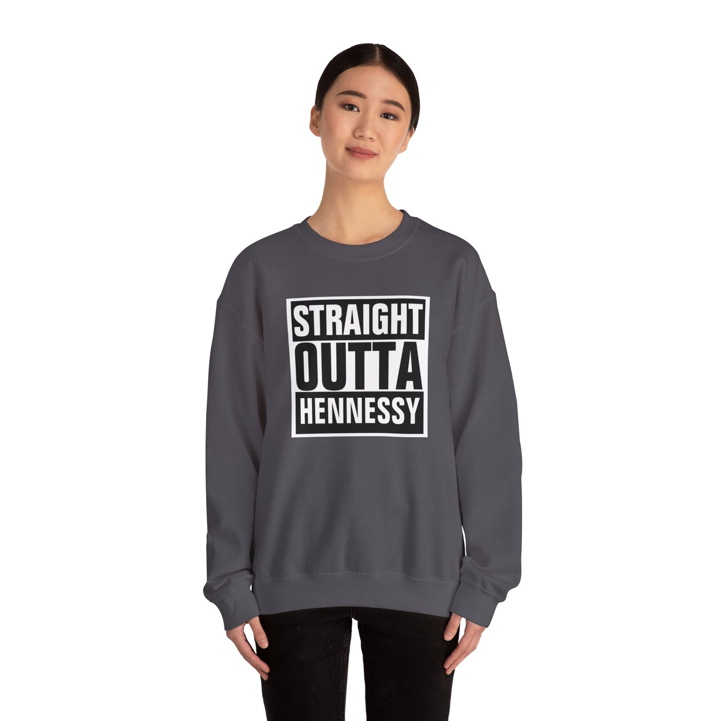 Staight Outta Hennessey Unisex Heavy Blend™ Crewneck Sweatshirt