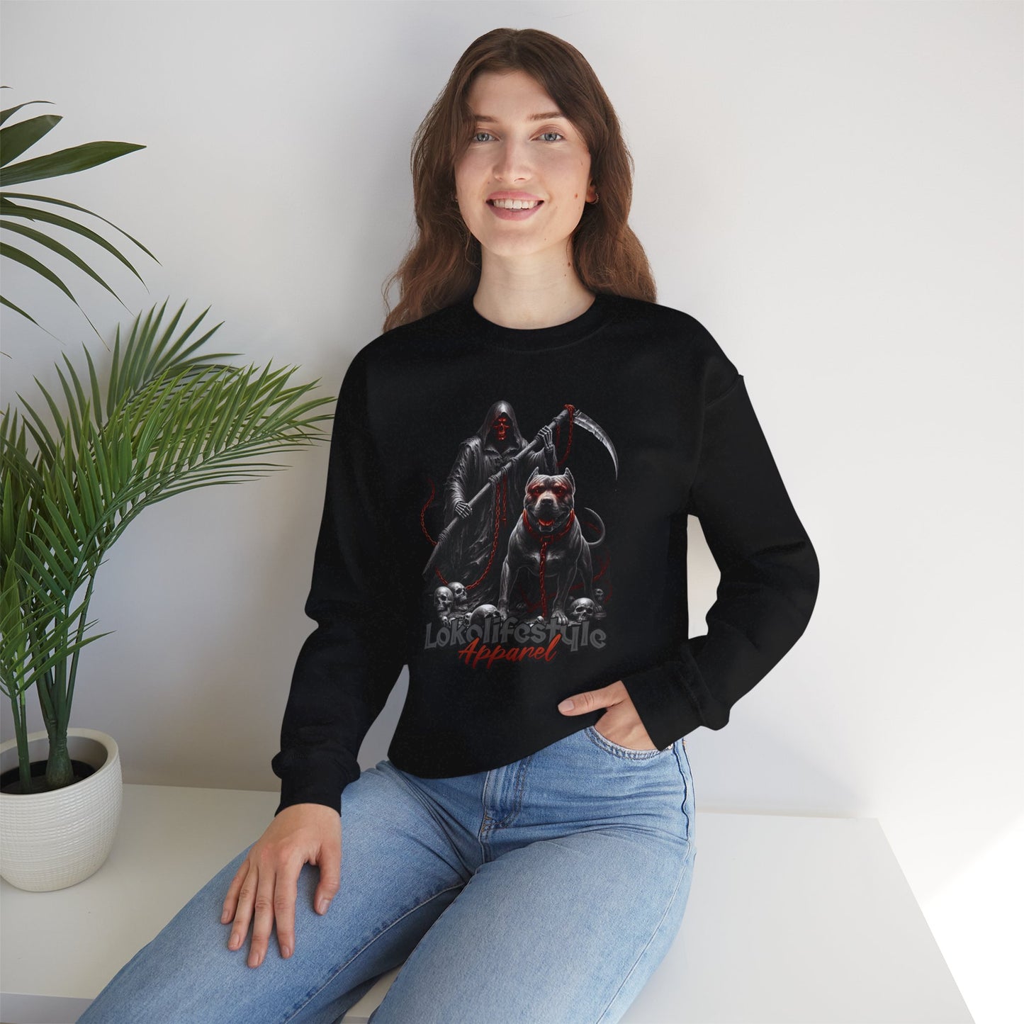 Grim Reaper Pitbull Death Sweatshirt