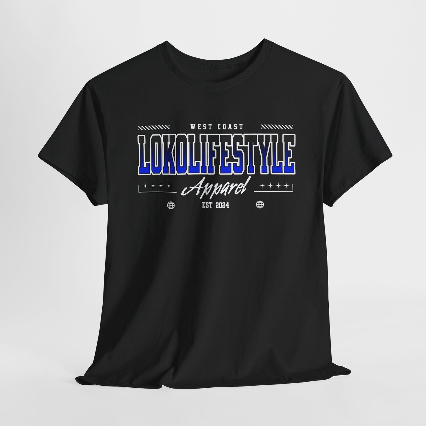 West Coast Unisex Tee - Lokolifestyle Apparel Black Blue