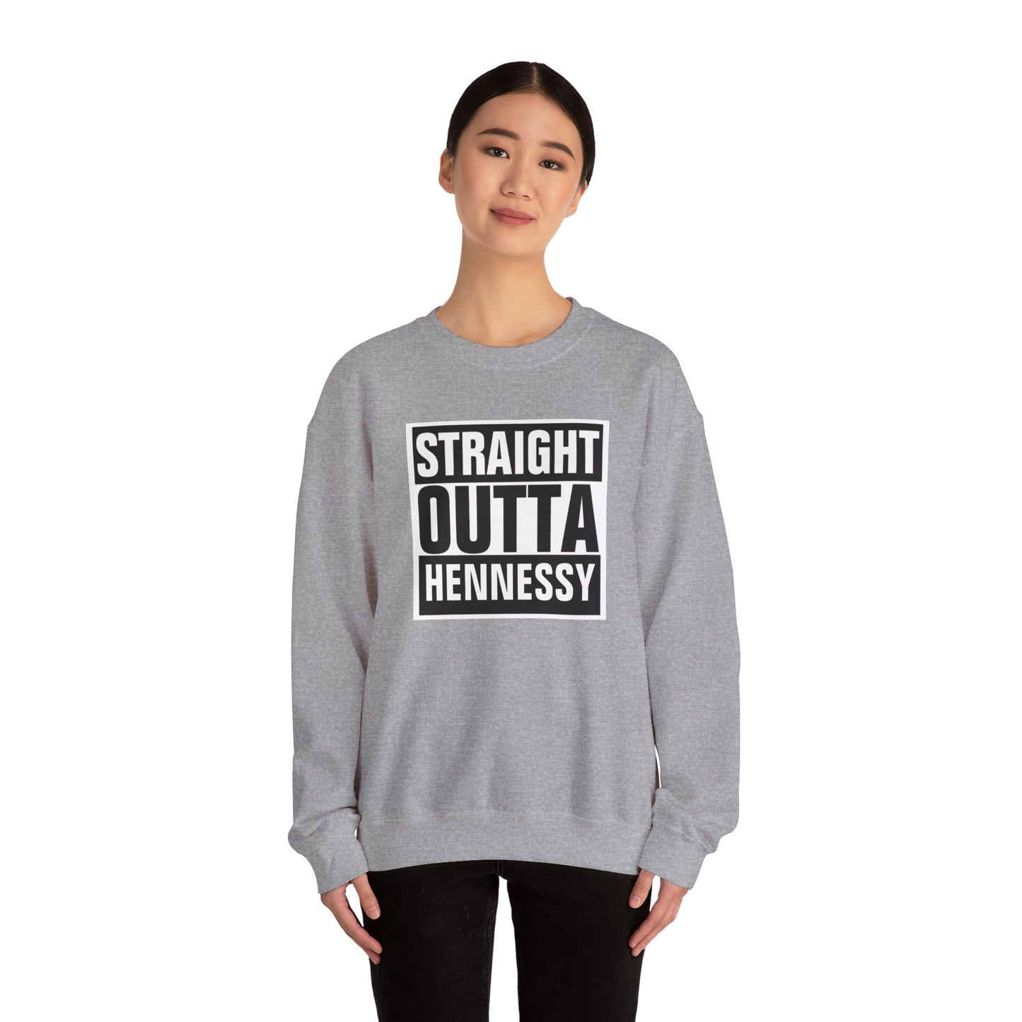 Staight Outta Hennessey Unisex Heavy Blend™ Crewneck Sweatshirt