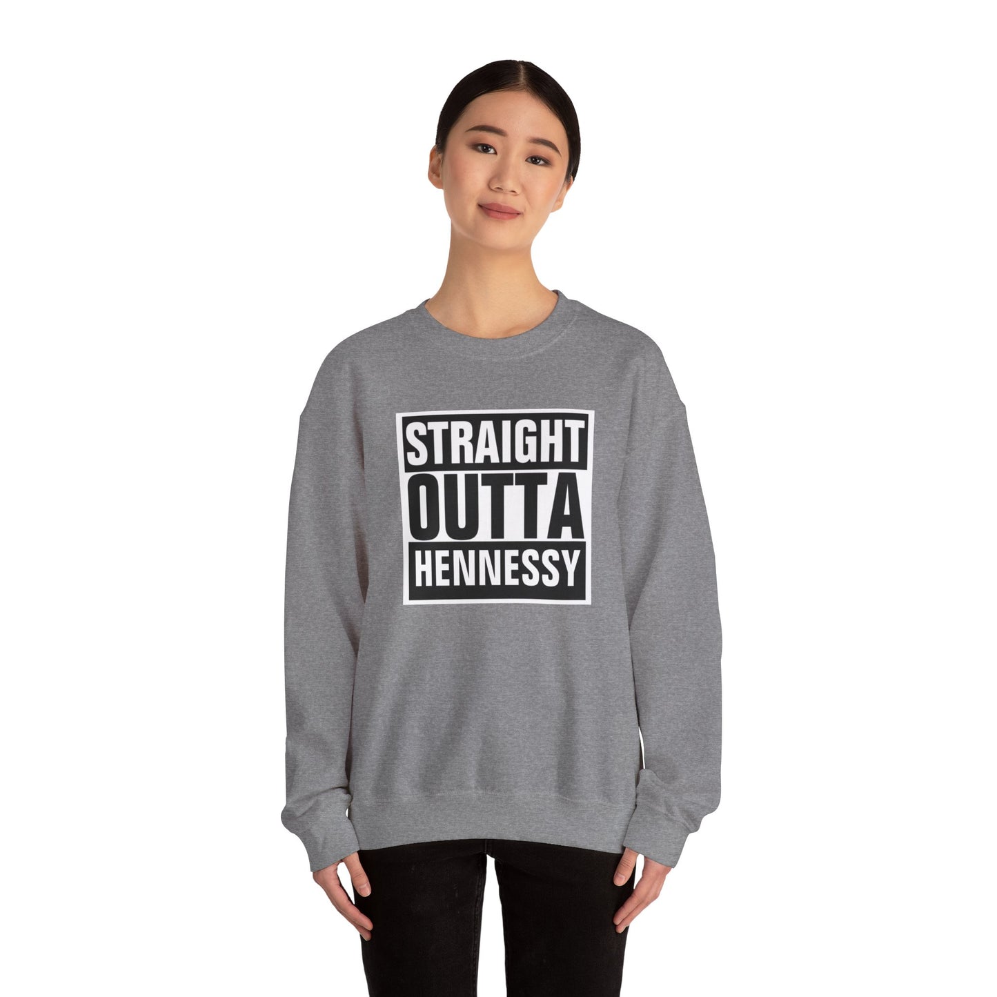 Staight Outta Hennessey Unisex Heavy Blend™ Crewneck Sweatshirt