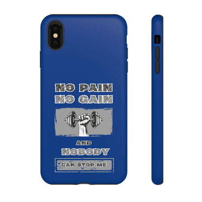 NO Pain No Gain Phone Cases Blue