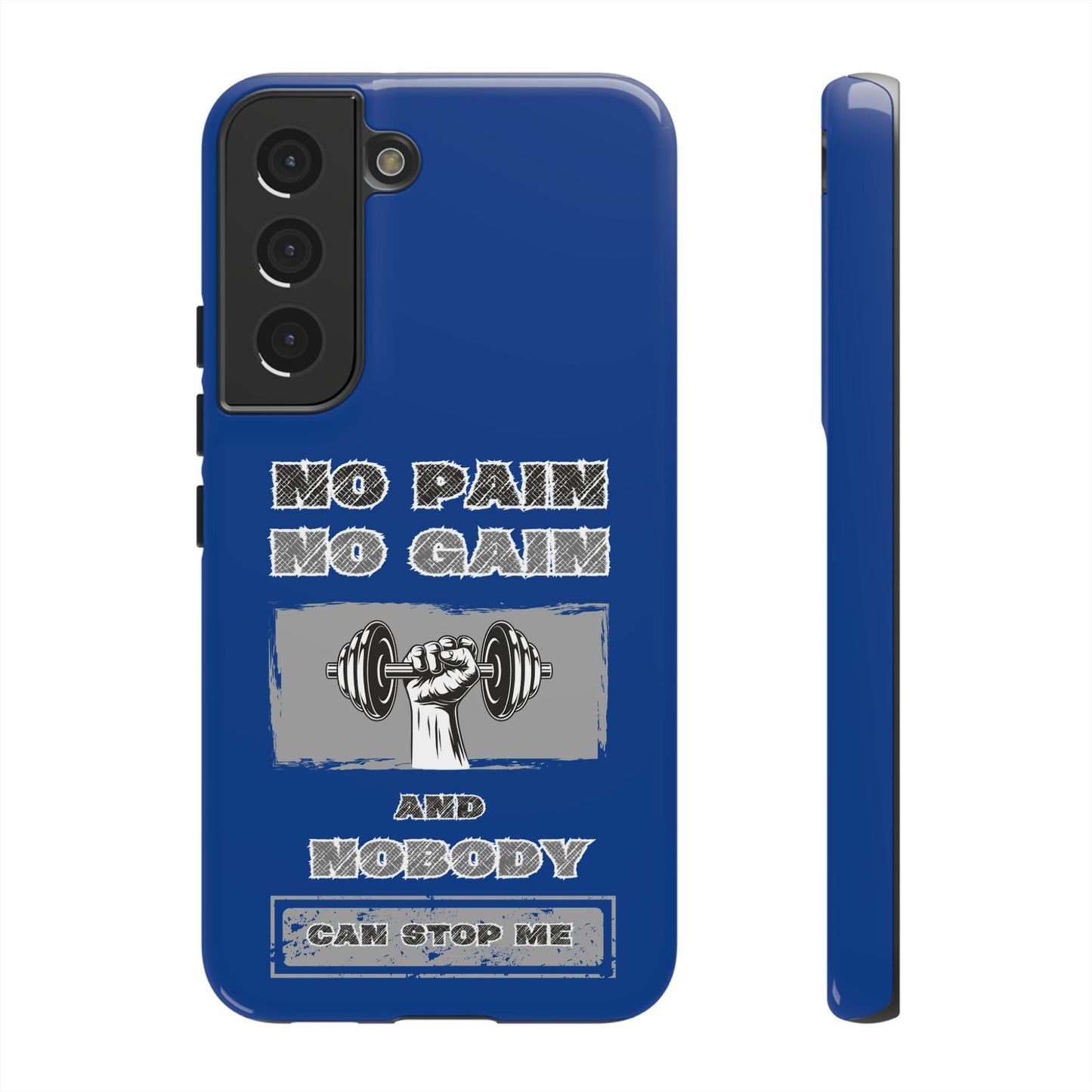 NO Pain No Gain Phone Cases Blue