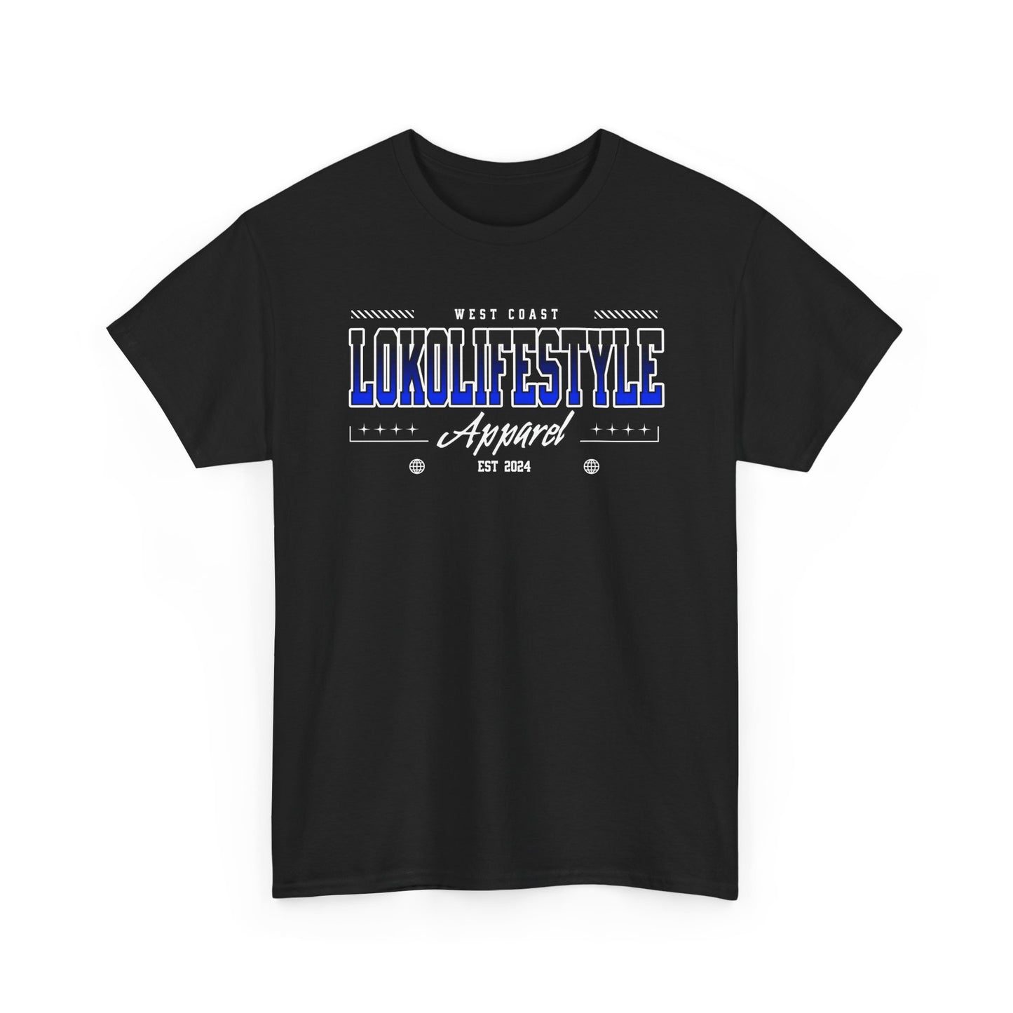 West Coast Unisex Tee - Lokolifestyle Apparel Black Blue