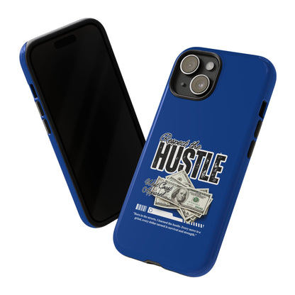 Respect the Hustle with Money Tough Cases I Phone Google Pixel Samsung Galaxy Blue