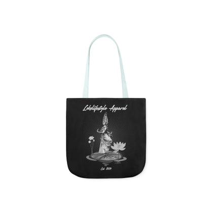 Canvas Tote Bag, Apsara Cambodian Design with 5-Color Straps