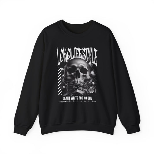 Death Waits For No One Crewneck Sweatshirt