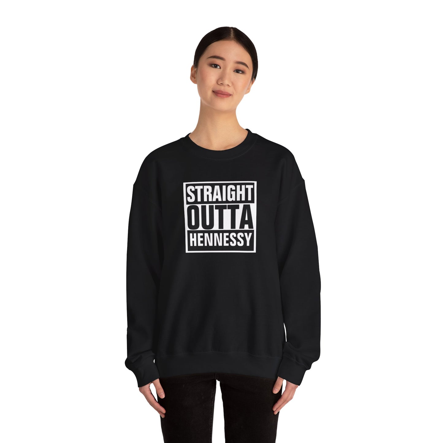 Staight Outta Hennessey Unisex Heavy Blend™ Crewneck Sweatshirt