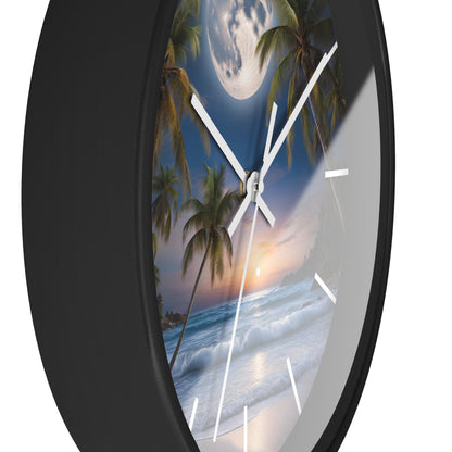 Beach Night Sky Wall Clock