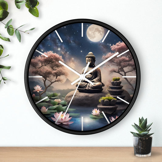 Buddha Lotus Wall Clock