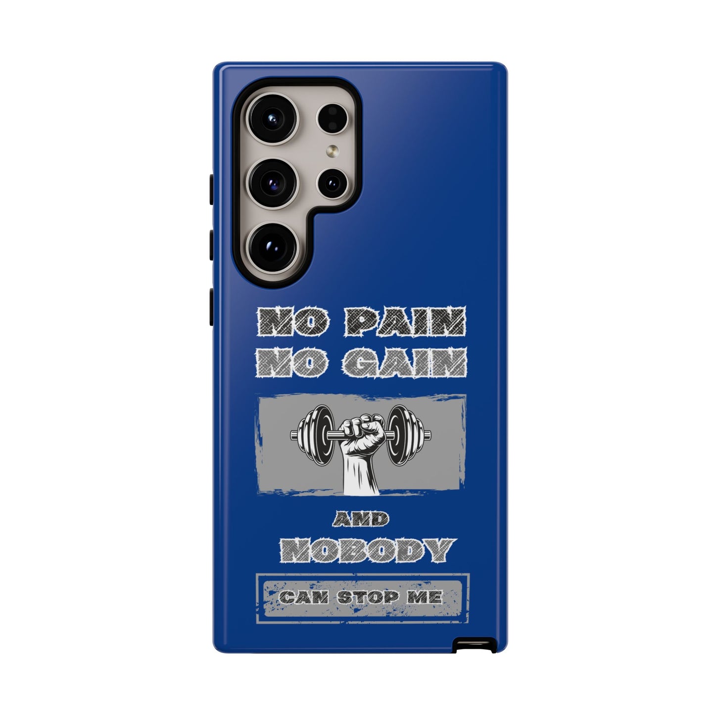 NO Pain No Gain Phone Cases Blue