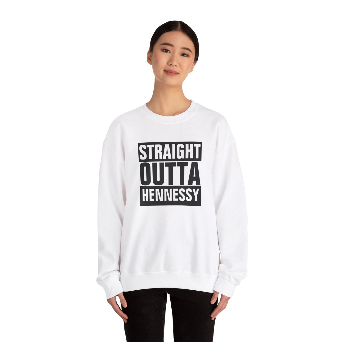 Staight Outta Hennessey Unisex Heavy Blend™ Crewneck Sweatshirt