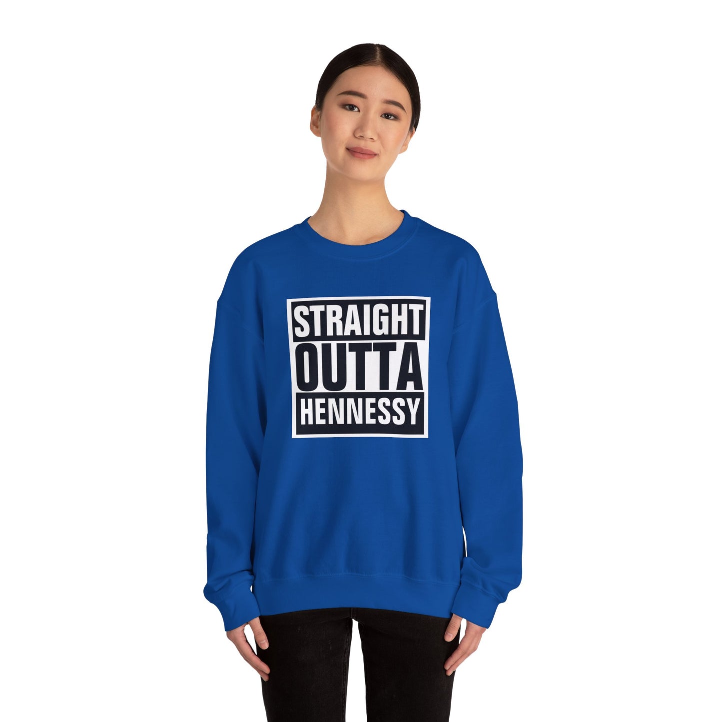 Staight Outta Hennessey Unisex Heavy Blend™ Crewneck Sweatshirt