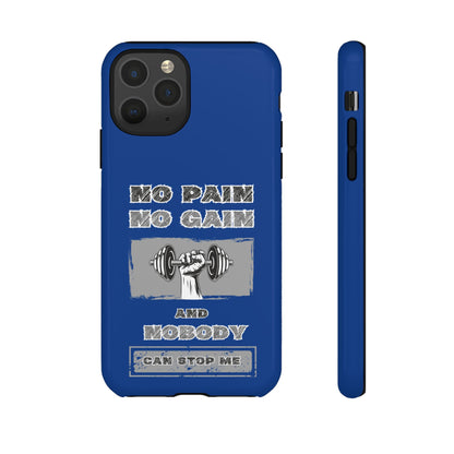 NO Pain No Gain Phone Cases Blue