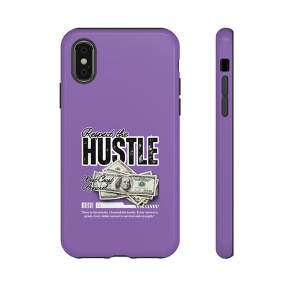 Respect the Hustle with Money Tough Cases I Phone Google Pixel Samsung Galaxy Light Purple